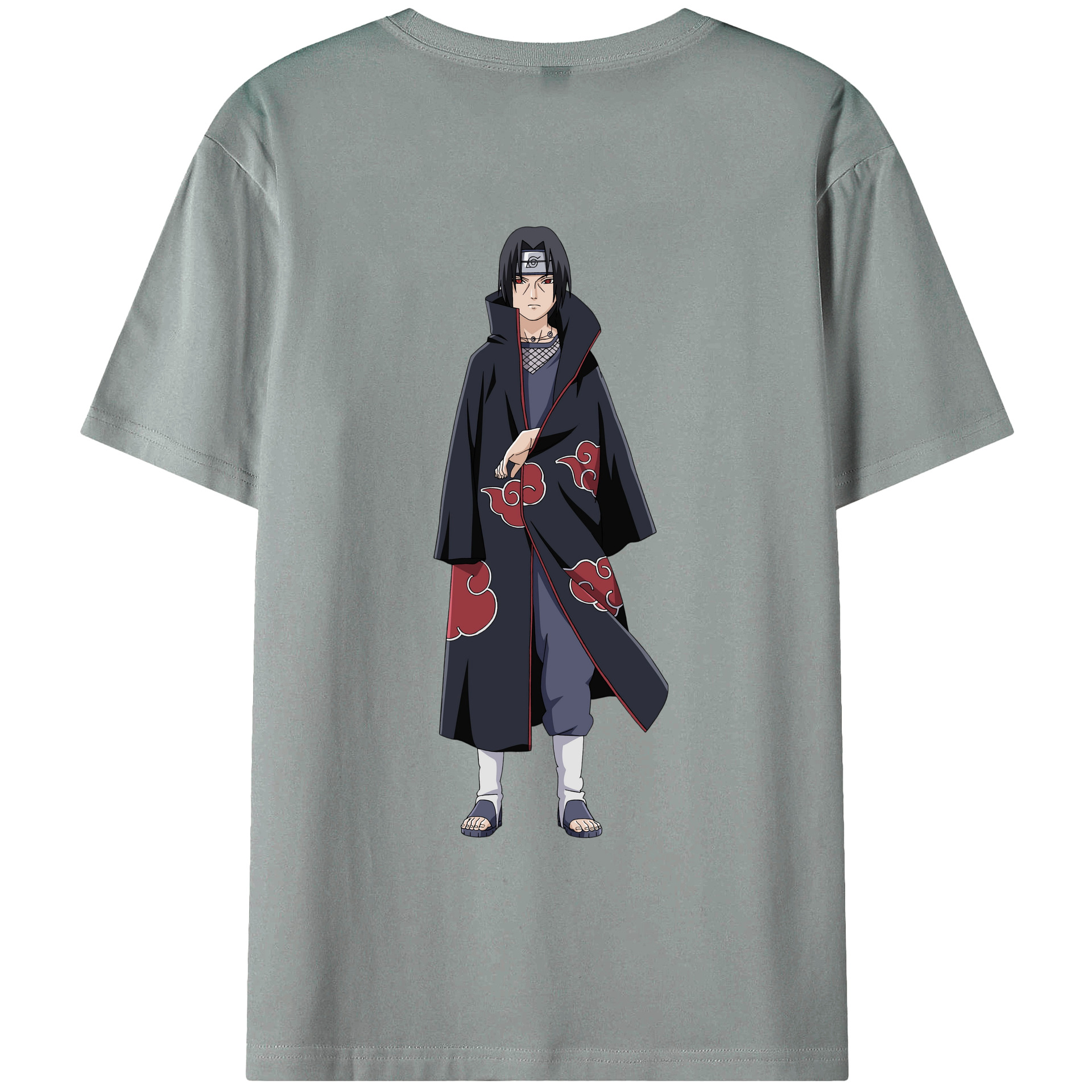 （画像用） NARUTO -ナルト- うちは イタチ Uchiha Itachi 綿100％ メンズ半袖Tシャツ（バックプリント） 通気性